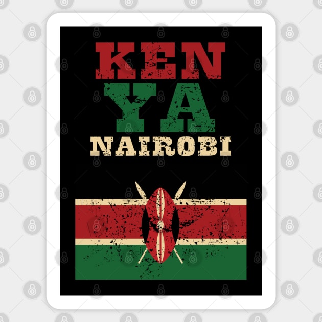 Flag of Kenya Sticker by KewaleeTee